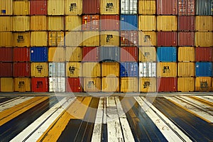 Container Cargo freight ship for Logistic Import Export background and texture.