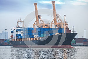 Container Cargo freight ship w