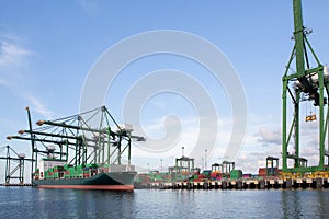 Container Cargo Ship on port