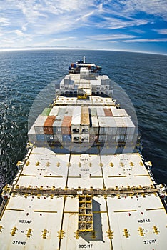 Container Cargo Ship underway photo