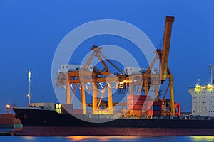 Container Cargo in twilight