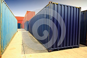 Container,container ship in import export and business logistic.