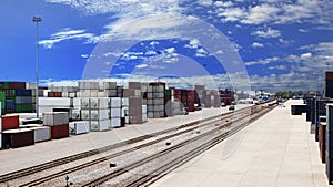 container dock and rail ways logistic use for land transport,import export freight ,shipping cargo business