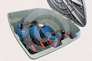 Container of  a filter pool