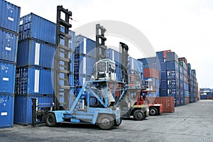 Container forklift photo