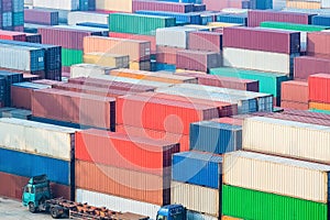 Container freight station closeup