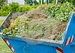Container with green waste recycling