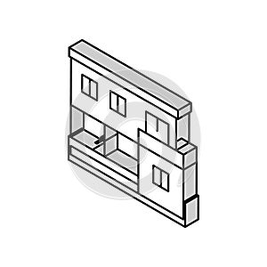 container home isometric icon vector illustration