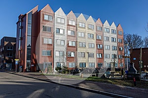 Container homes built in Utrecht. a temporary and quick solution to the housing shortage.