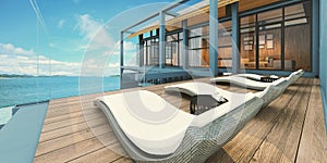 Container house with pool