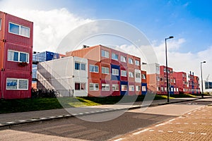 Container houses in North Amsterdam