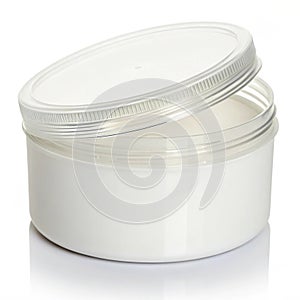 Container with lid isolated on white background