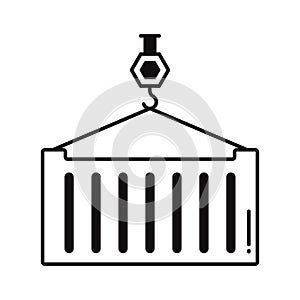 Container lifter  Vector Icon which can easily modify or edit
