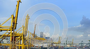 Container lifts at port of Singapore