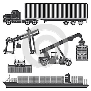 Container loader gantry crane  ship  vessel