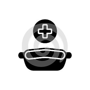 Container for medical tools. Vector icon
