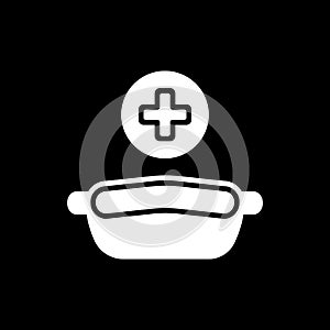Container for medical tools. Vector icon