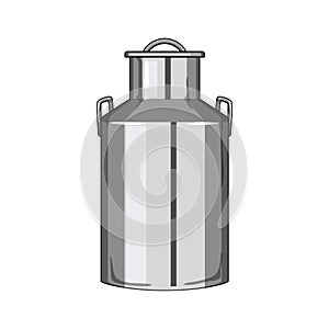 container metal milk can cartoon vector illustration