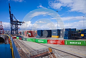 Container port in Las Palmas