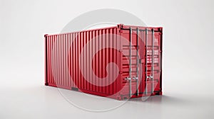 A container red color on white background