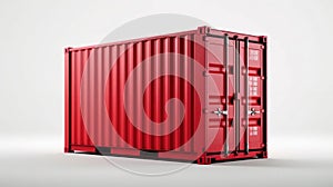 A container red color on white background