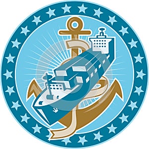 Container Ship Cargo Boat Anchor