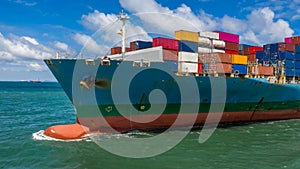 Container ship cargo freight shipping maritime, Global business nautical logistic import export commercial logistic and