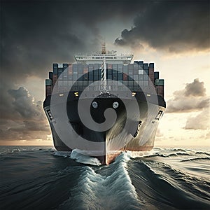 Container Ship. Generative AI