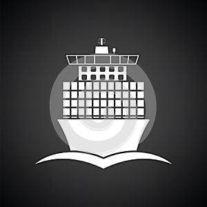 Container ship icon front view