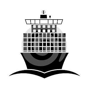 Container Ship Icon Front View