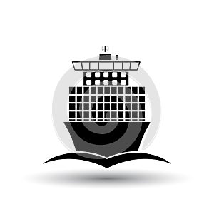Container ship icon front view