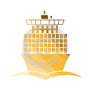 Container Ship Icon Front View