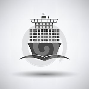Container ship icon front view