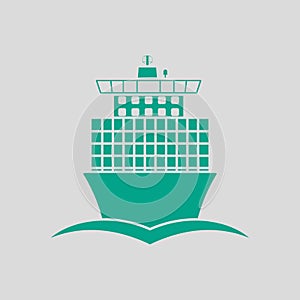 Container Ship Icon Front View