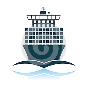 Container Ship Icon Front View