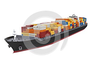 Container Ship Isolated