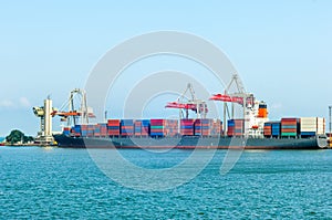 Container ship in Odessa port