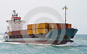 Container Ship at Sea