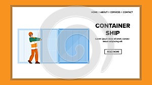 container ship vector