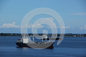 Container ships in the Lagoon