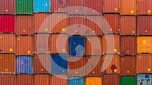 Container stack background, Stack of container, Logistic Import Export business
