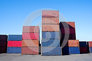 Container stack For importing and exporting goods
