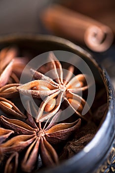 Container of Star Anise photo