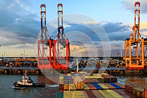 Container Terminal in Bremerhaven, Germany