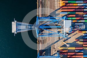Container Terminal Crane Top Down View