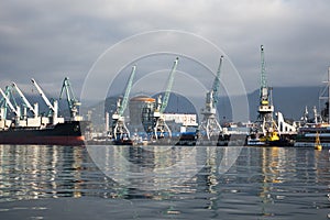 Container terminal in the port Batumi Georgia