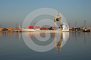 Container terminal. photo