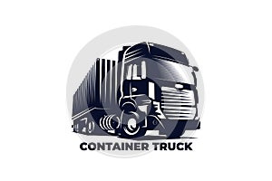 Container truck vector illustration, eps 10 file