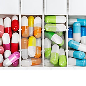 Container with various pills