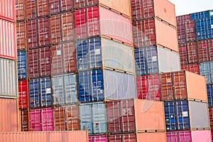 container wall Lots of containers